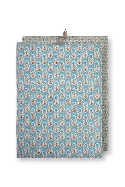 Set/2 Geschirrtüchern Blooming Tales Bustani-Pashmina Khaki/Blau