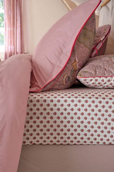 Fitted sheet Jaipur Flower Light Pink