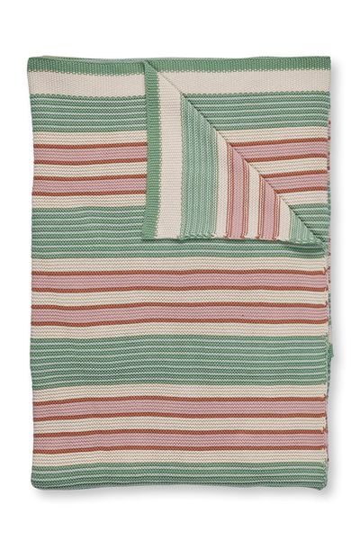 Throw Bonsoir Combistripe Green
