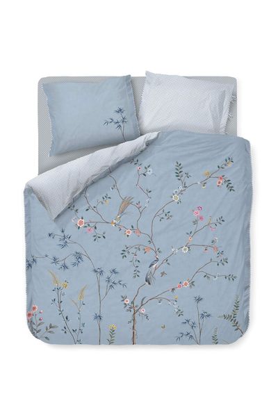 Duvet Cover Set Bamboo Blossom Light Blue