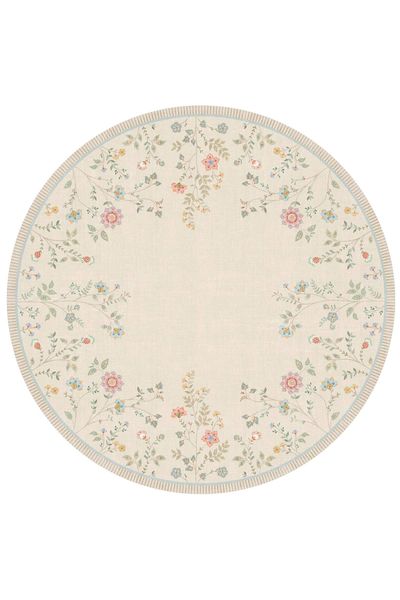 Round Carpet Campo de Flores by Pip Off White