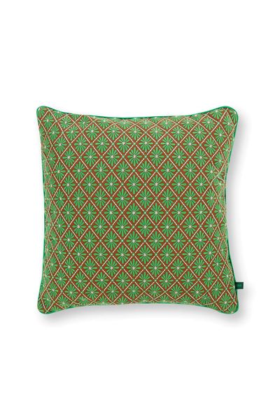 Cousin Décoratifs Giyani Embroidery Vert
