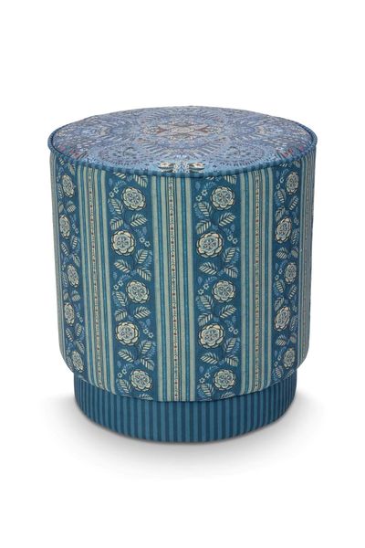 Hocker Rosa Rani Blau