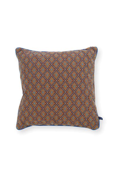 Cousin Décoratifs Giyani Embroidery Bleu