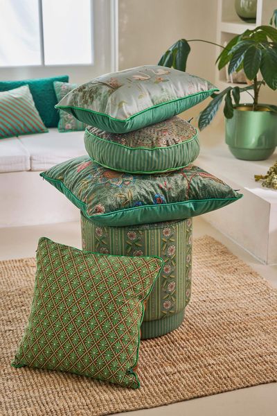 Cousin Décoratifs Giyani Embroidery Vert