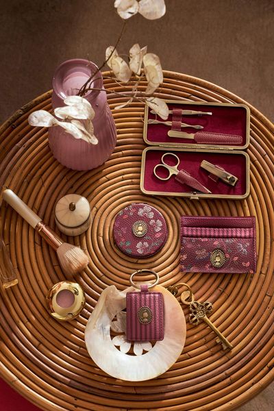 Taschenspiegel Mini Flora Bangelore Rosa