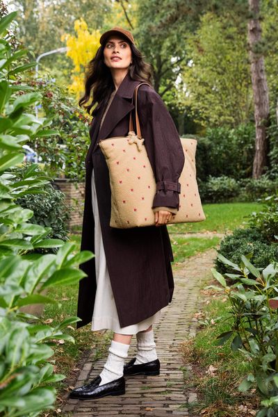 Tragetasche Tilda Groß Teddy Sand