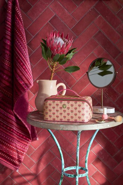 Necessaire Cyrille Mittelgroß Jaipur Flower Rosa