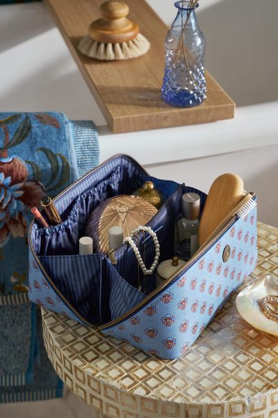 Necessaire Cyrille Mittelgroß Jaipur Flower Blau