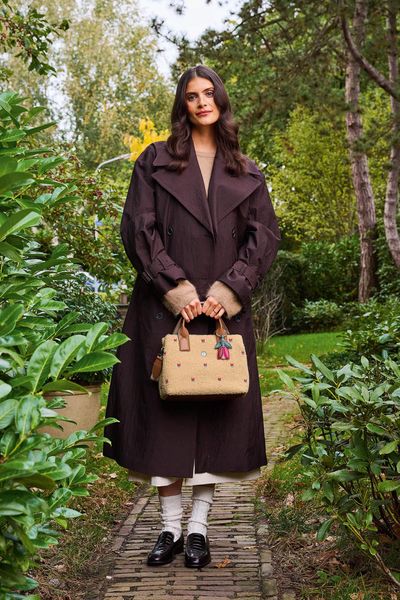 Handtasche Fia Mittelgroß Teddy Sand