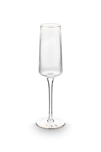 Verre à Champagne Côtelé Or