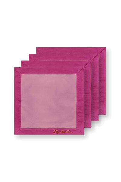 Set/4 Serviettes Pip's Deerest Darling Rose