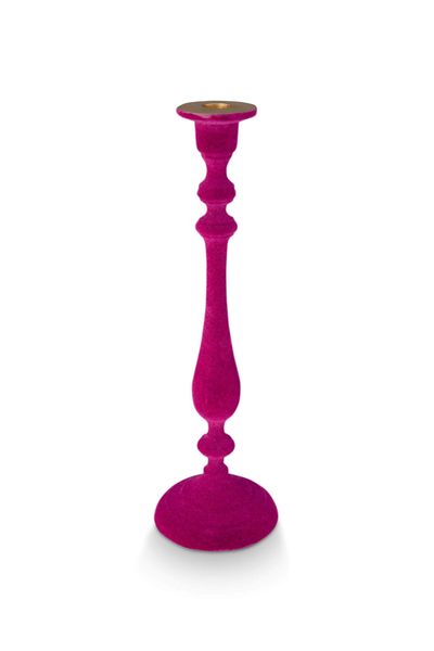 Kerzenhalter Samt Rosa 37cm