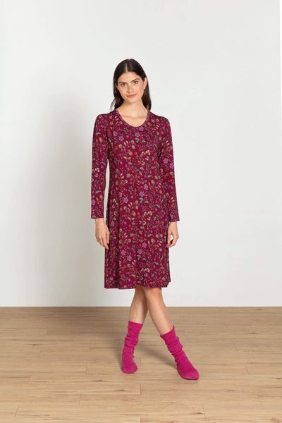 Destiny Chemise de Nuit à Manches Longues Flora Bangalore Rose Foncé
