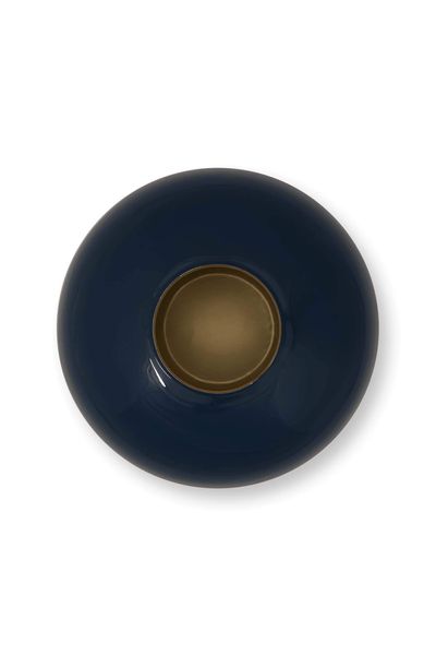 Vaas Metaal Middenblauw 32cm