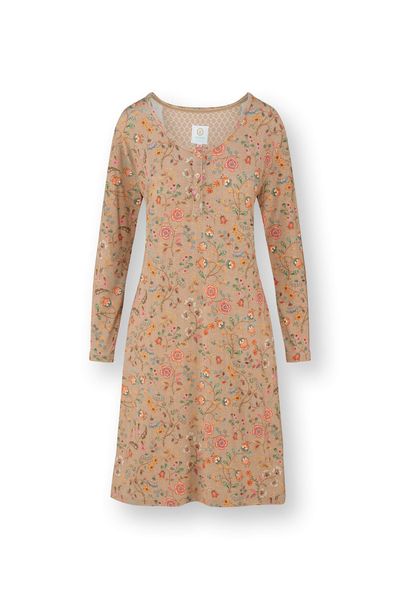 Desiree Chemise de Nuit à Manches Longues Flora Bangalore Sable
