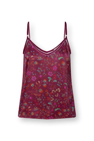 San Sleeveless Top Flora Bangalore Dark Pink