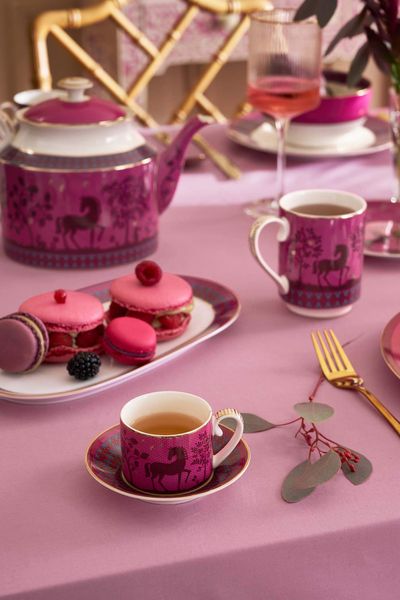 Espresso Cup & Saucer Pip's Deerest Darling Pink 120ml