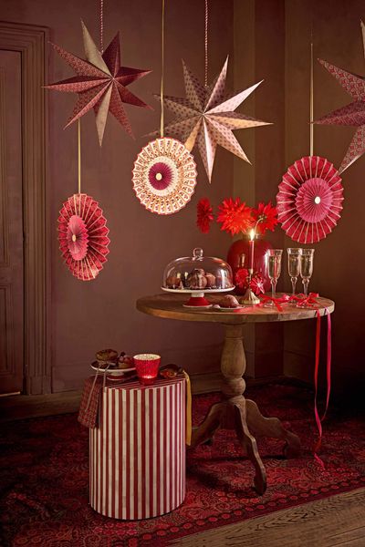 Weihnachtsstern Papier Bustani Rot 60cm