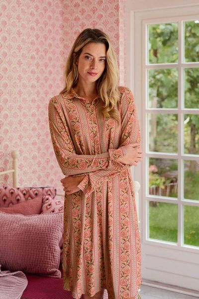 Daaltje Nachthemd Lange Mouw Rosa Rani Zand