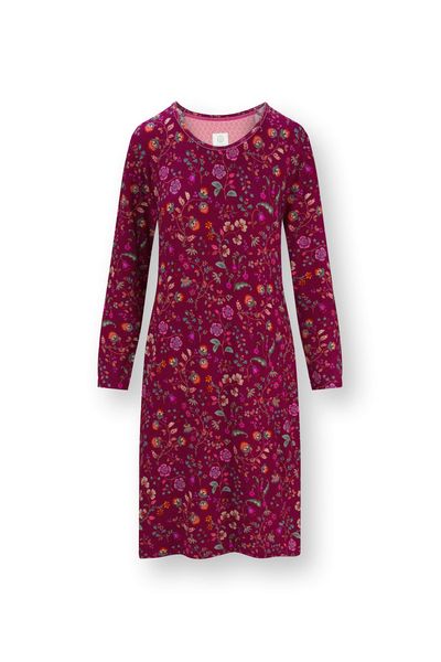 Destiny Chemise de Nuit à Manches Longues Flora Bangalore Rose Foncé