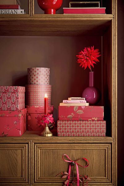 Set/2 Schachtel Rechteckig Blooming Tales Rot