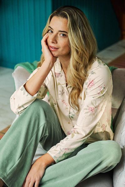 Britta Lange Hose Velvet Grün