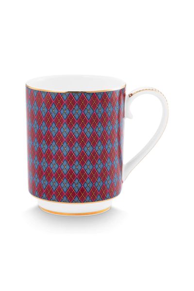 Mug Pip's Deerest Darling Check Pink/Blue 350ml
