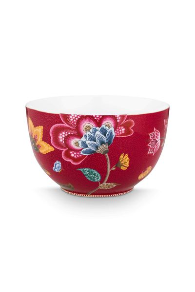 Kom Blooming Tales Fantasy Donkerrood 23cm