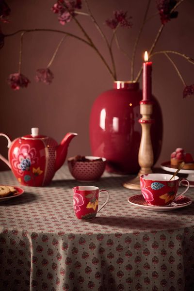 Set/2 Mokken Blooming Tales Fantasy Donkerrood 200ml