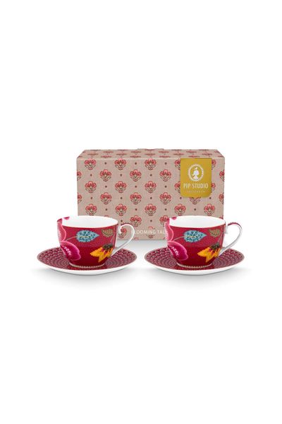 Set/2 Koppen & Schotels Blooming Tales Fantasy Donkerrood 300ml