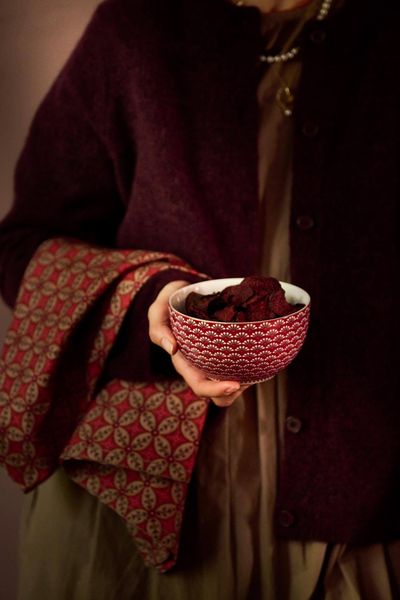 Bowl Blooming Tales Dark Red 12cm