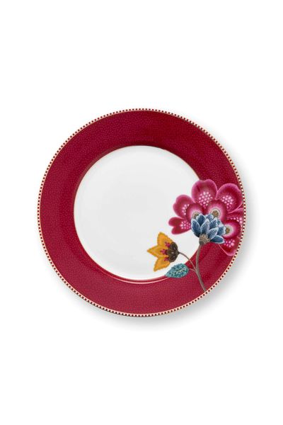 Frühstücksteller Blooming Tales Dunkelrot 23cm