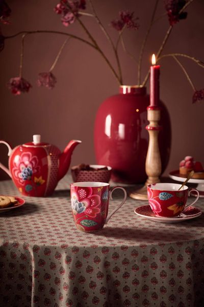 Mok Blooming Tales Fantasy Donkerrood 450ml