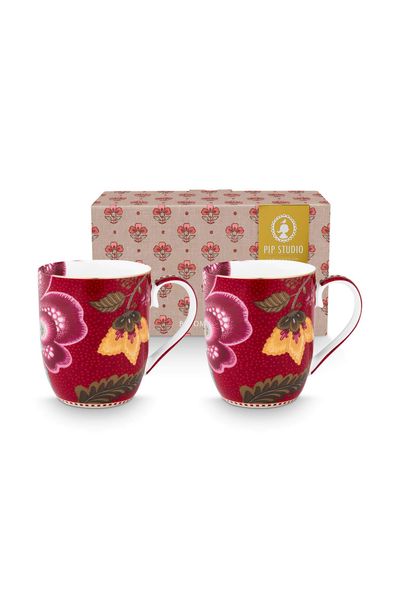 Set/2 Mokken Blooming Tales Fantasy Donkerrood 200ml