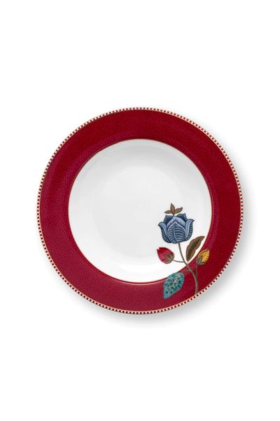 Assiette Creuse Blooming Tales Rouge Foncé 21.5cm