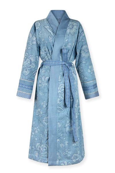 Bademantel Jasmin Jacquard Hellblau