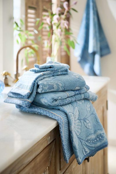 Washcloth Set/3 Jasmin Jacquard Light Blue 16x22cm