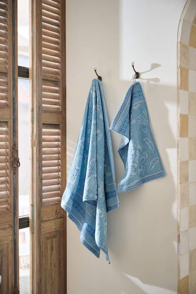 Gästehandtuch Set/3 Jasmin Jacquard Hellblau 30x50cm