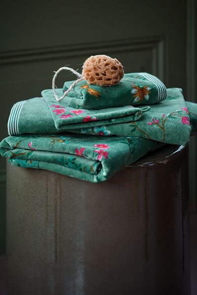 Washcloth Set/3 Les Fleurs Green 16x22 cm