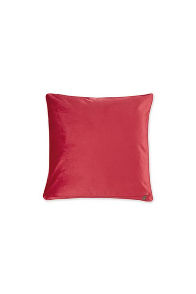 Cushion Square Velvet Lily Lotus Red