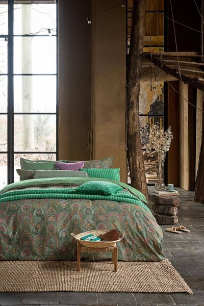 Ensemble housse de couette Little Jabali Vert