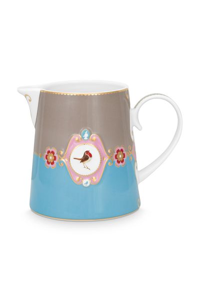 Love Birds Kanne Gross Blau/Khaki