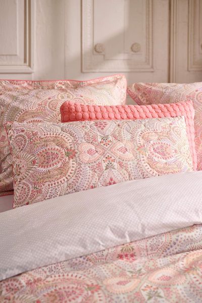 Quilted Cushion Moon Flower Light Pink