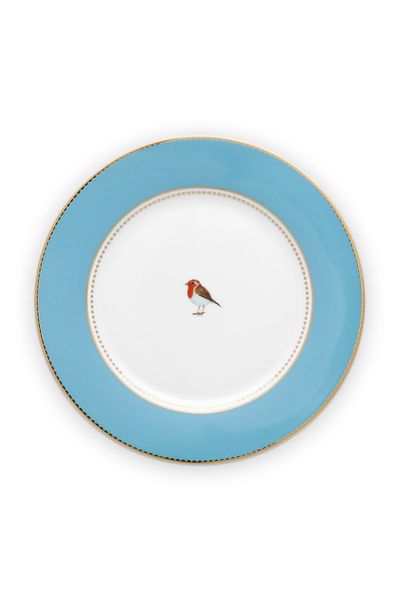 Love Birds Breakfast Plate Blue 21 cm