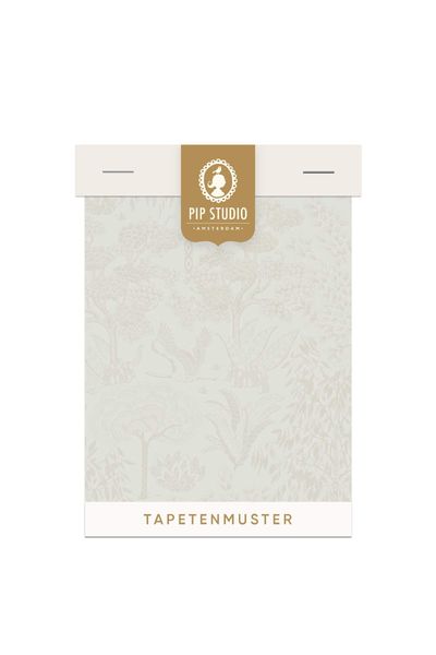 Tapetenmuster Origami Tree Gebrochen Weiss/Silber