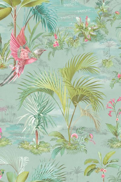 Pip Studio Palm Scene Vliestapete Blau