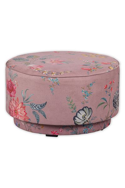 Hocker Large Fleur Grandeur Rosa