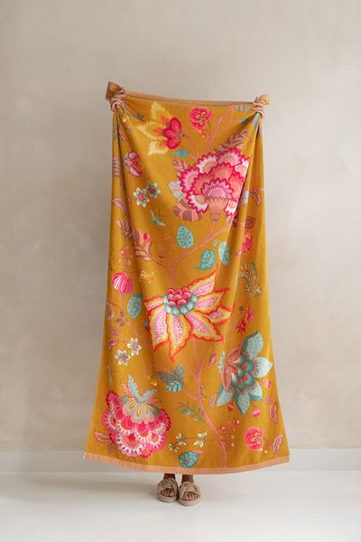 Beach Towel Pip Flowers Yellow