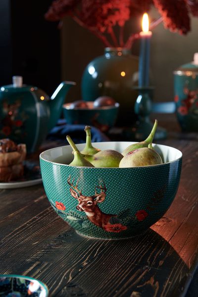 Winter Wonderland Kom Groen 18 cm